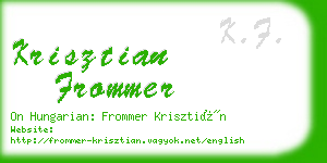 krisztian frommer business card